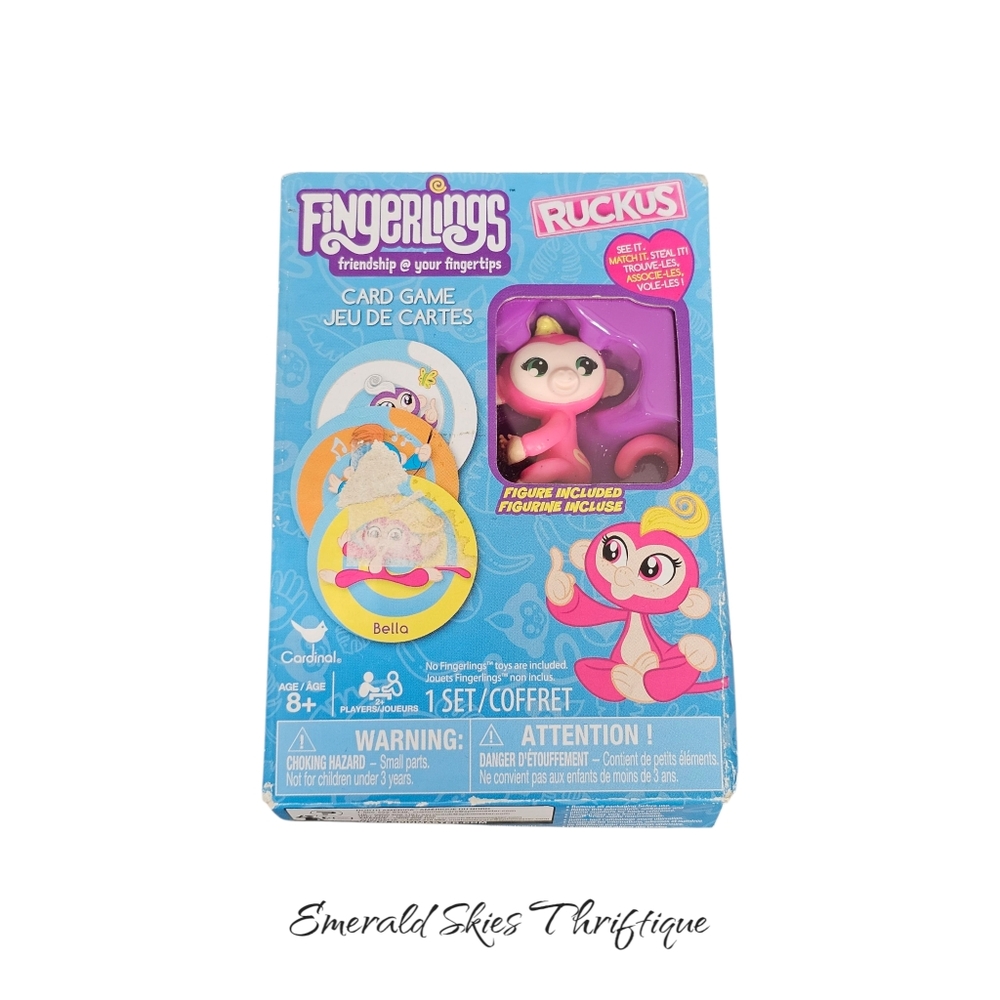 FINGERLINGS~ Ruckus Card Game w/Fingerling Figure, new